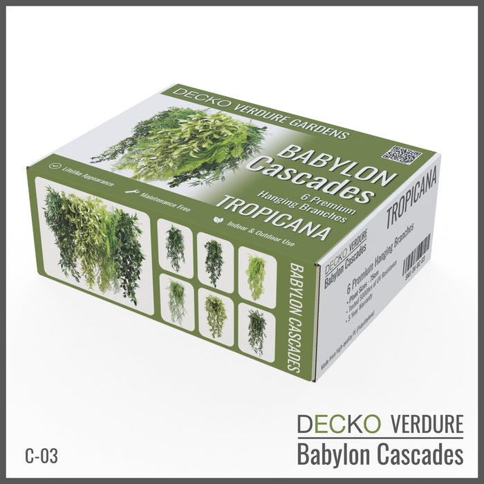 DECKO <b>Verdure Babylon</b> - <b>TROPICANA</b> -  6 db-os függő műnövény szett