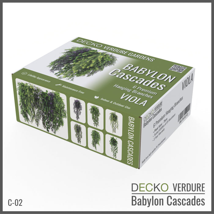 DECKO <b>Verdure Babylon</b> - <b>VIOLA</b> - 6 db-os függő műnövény szett