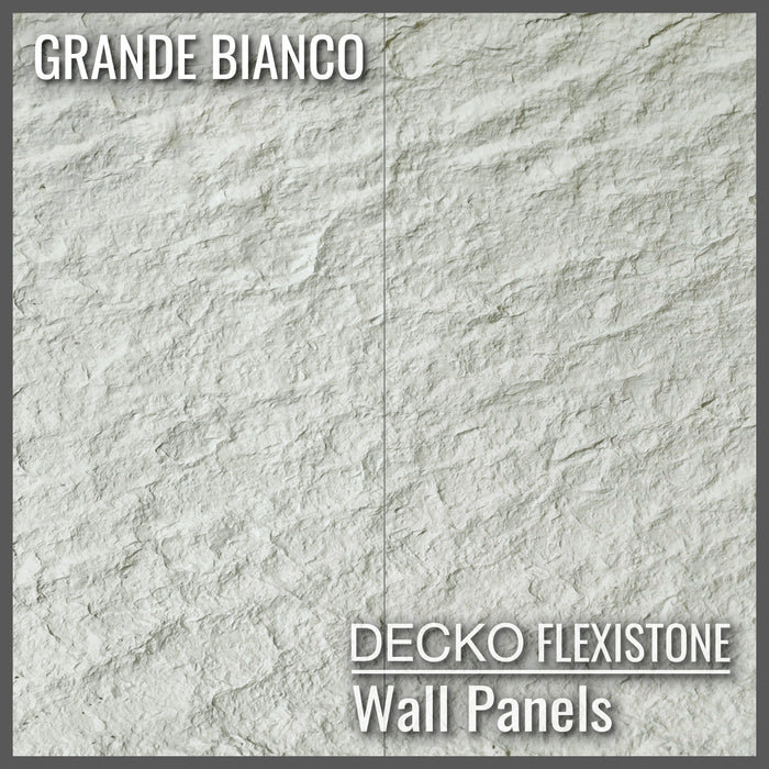 DECKO Flexistone hajlékony kőpanelek – <b>GRANDE BIANCO</b> – 5 darabos doboz (1200x600mm-es panelek)