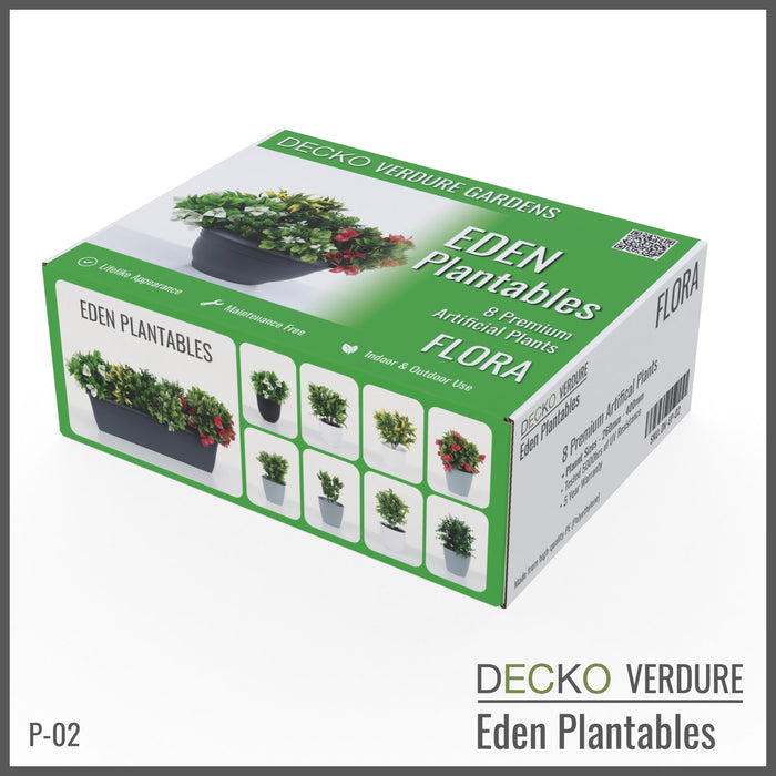 <b>DECKO Verdure Eden</b> ültethető - <b>FLORA </b>-  8 db-os műnövény szett