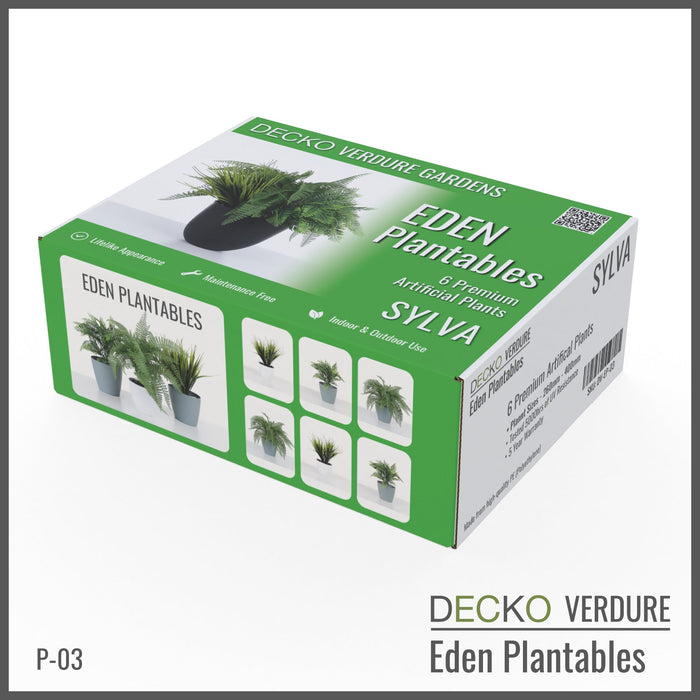 <b>DECKO Verdure Eden</b> ültethető - <b>SYLVA</b> - 2x3 db-os műnövény szett