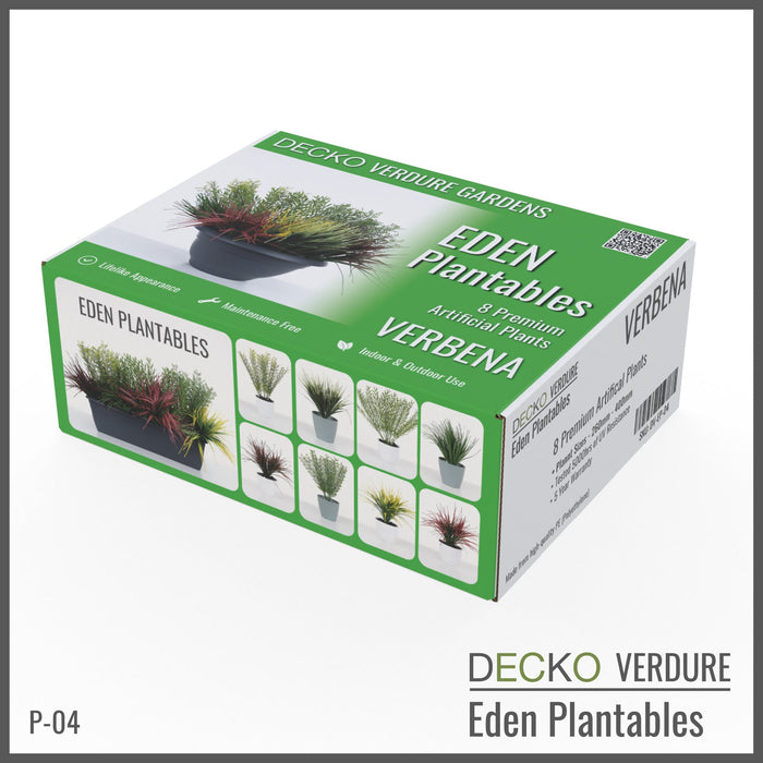 <b>DECKO Verdure Eden</b> ültethető - <b>VERBENA </b>- 8 db-os műnövény szett