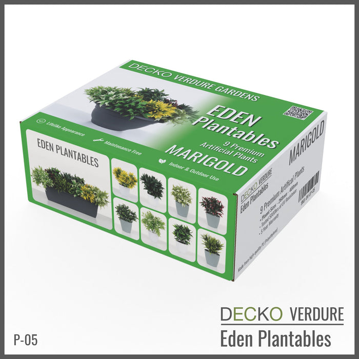 <b>DECKO Verdure Eden</b> ültethető - <b>MARIGOLD</b> -  9 db-os műnövény szett