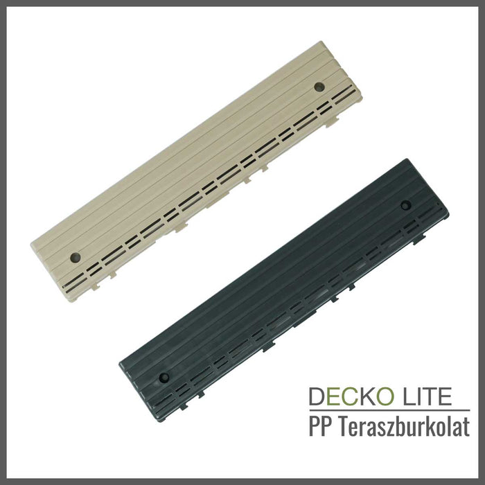 Teraszburkolat <b>Rámpaelem</b> - PP járólaphoz | DECKO Lite (304x60x20 mm) - (Egy darab)