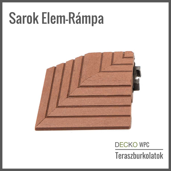 Sarok Rámpa Elem teraszburkolatokhoz - 80/80/20