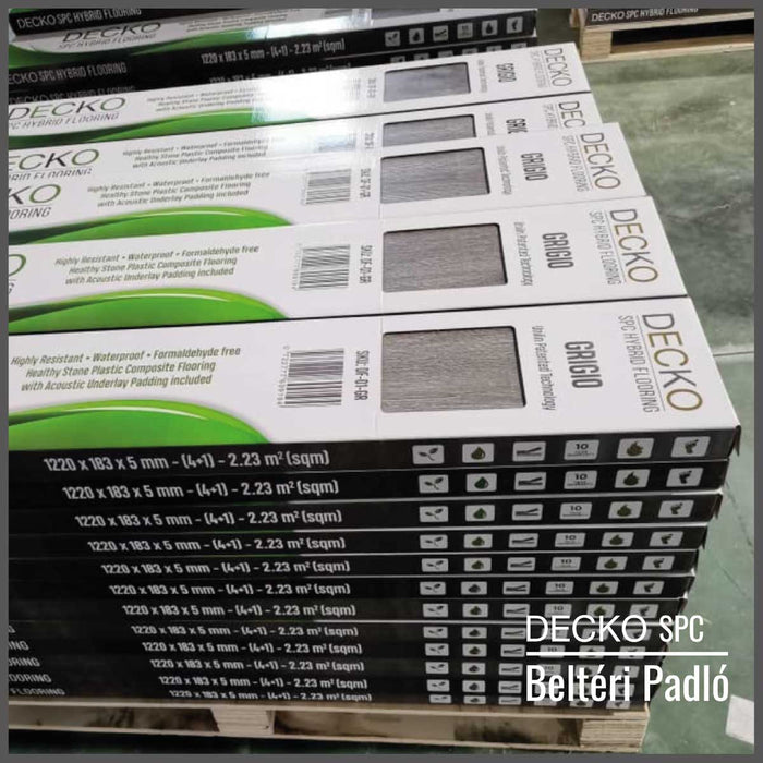 SPC Hibrid Vinyl Padló - Kőkompozit, vízálló | DECKO (1,64 - 2,23 m²/doboz) - <b>(válassz színt)</b>