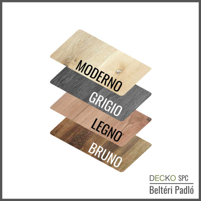 SPC Hibrid Vinyl Padló - Kőkompozit, vízálló | DECKO (1,64 - 2,23 m²/doboz) - <b>(válassz színt)</b>