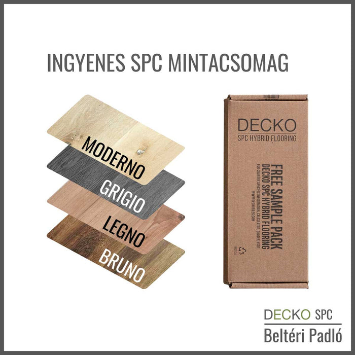 SPC Hibrid Vinyl Padló - Kőkompozit, vízálló | DECKO (1,64 - 2,23 m²/doboz) - <b>(válassz színt)</b>