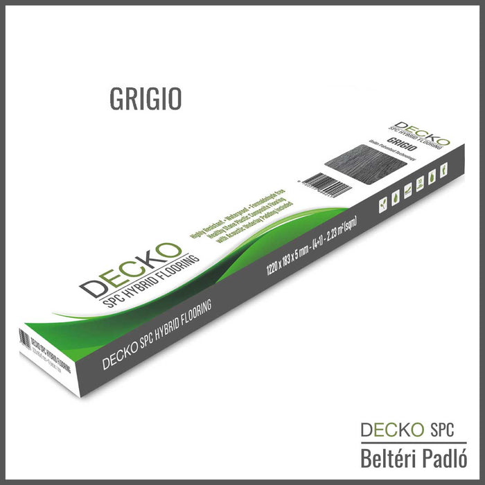 DECKO SPC Hybrid Beltéri Padló - GRIGIO - 11.648 Ft/nm , Ár/doboz = 2.23 nm