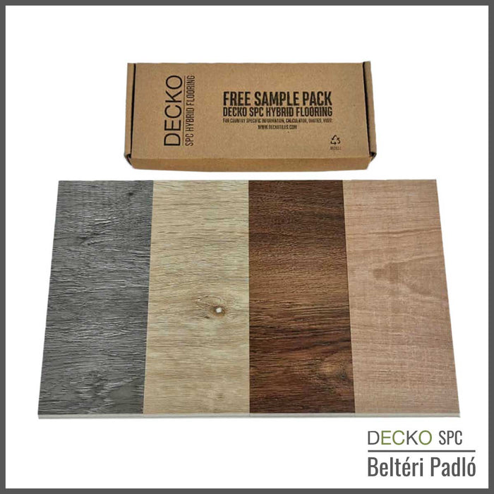 DECKO SPC Padló Mintacsomag - Térítésmentes, ingyenes házhoz szállítással (990 Ft kezelési költség)