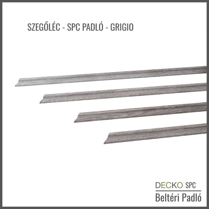 <b>SZEGŐLÉC</b> DECKO SPC Hybrid Padlóhoz -gyárilag 45 fokban vágva - 1220 mm hosszú