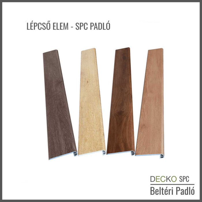 <b>Lépcsőelem </b> – SPC Hibrid Vinyl Padlóhoz | DECKO - (1220×115×24 mm) - Válassz színt