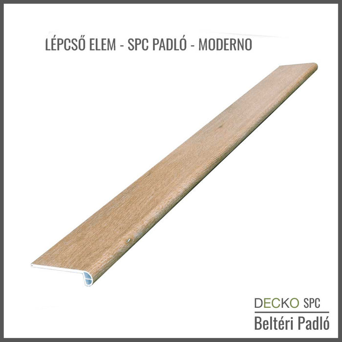<b>Lépcsőelem </b> – SPC Hibrid Vinyl Padlóhoz | DECKO - (1220×115×24 mm) - Válassz színt
