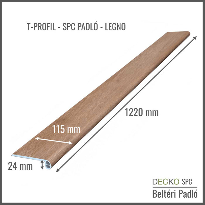 <b>Lépcsőelem </b> – SPC Hibrid Vinyl Padlóhoz | DECKO - (1220×115×24 mm) - Válassz színt