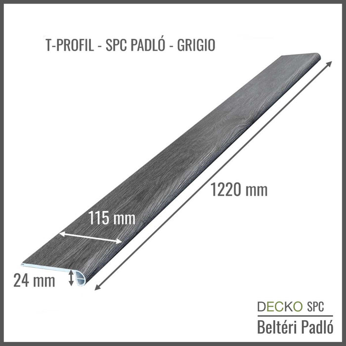 <b>Lépcsőelem </b> – SPC Hibrid Vinyl Padlóhoz | DECKO - (1220×115×24 mm) - Válassz színt