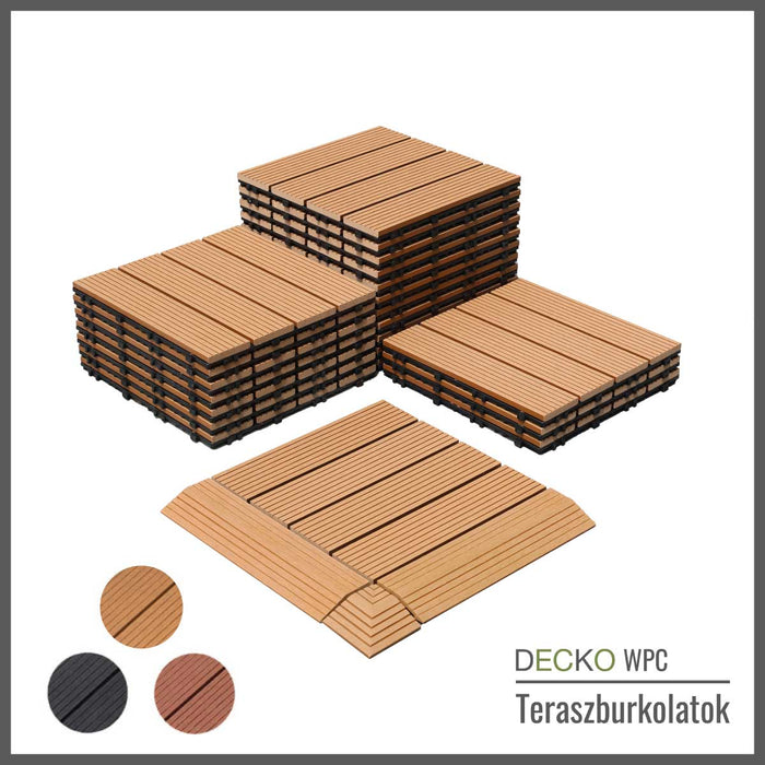 DECKO WPC Klikkelhető Teraszburkolat - 300/300/20 - Ár/db