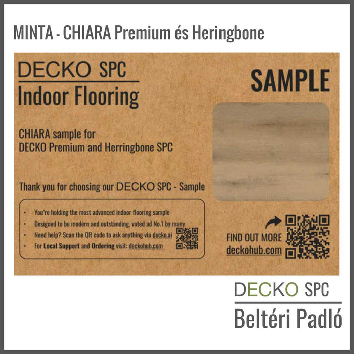 DECKO SPC Hybrid Beltéri Padló - <b>CHIARA Mintacsomag </b> - Ingyenes házhoz szállítással (990 Ft kezelési költség)