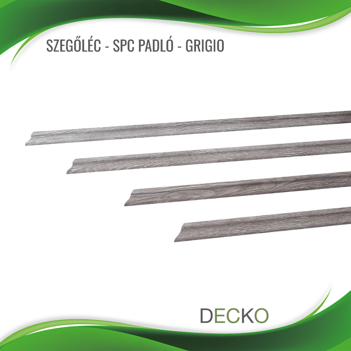 <strong>SZEGŐLÉC</strong> DECKO SPC Hybrid Padlóhoz -gyárilag 45 fokban vágva - 1220 mm hosszú