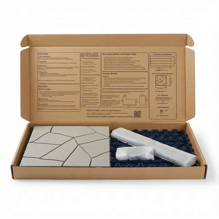 Teraszburkolat MINTACSOMAG - összepattintható polipropilén padló | DECKO LITE PP