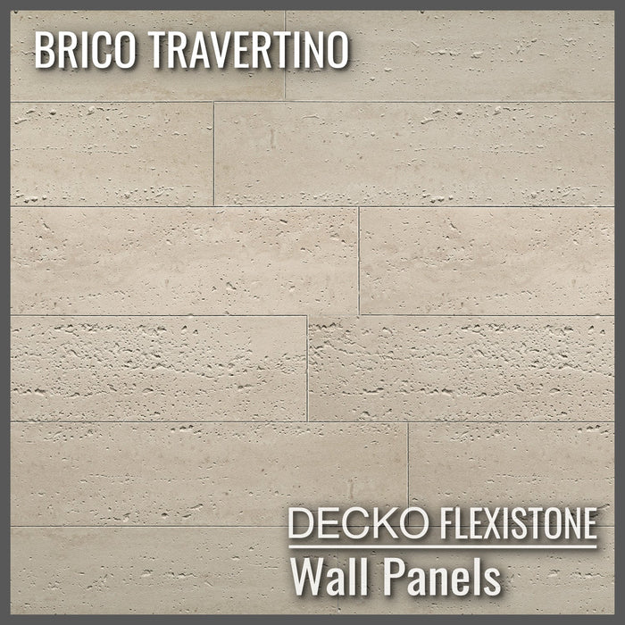 DECKO FLEXISTONE hajlékony kőpanel <b>MINTA - BRICO TRAVERTINO</b> - Ingyenes szállítás