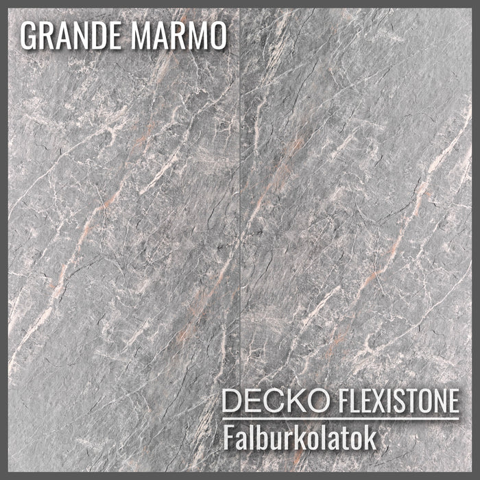 <b>DECKO Flexistone </b>hajlékony kőpanelek – <b>GRANDE MARMO</b> – 5 darabos doboz (1200x600mm-es panelek)
