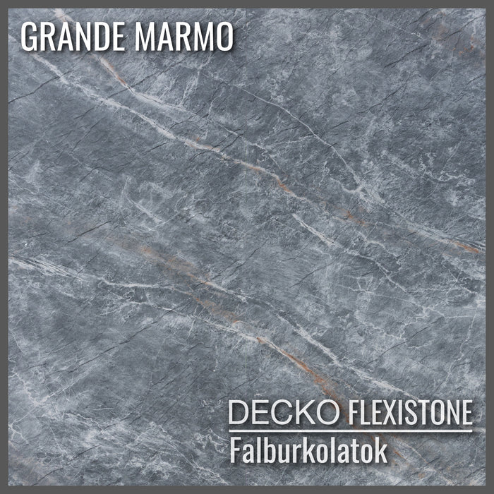 Hajlékony 3D kőhatású falpanelek  – <b>GRANDE MARMO</b> – 5 db-os csomag (1200x600mm-es panelek) - 3,6 m² | DECKO Flexistone