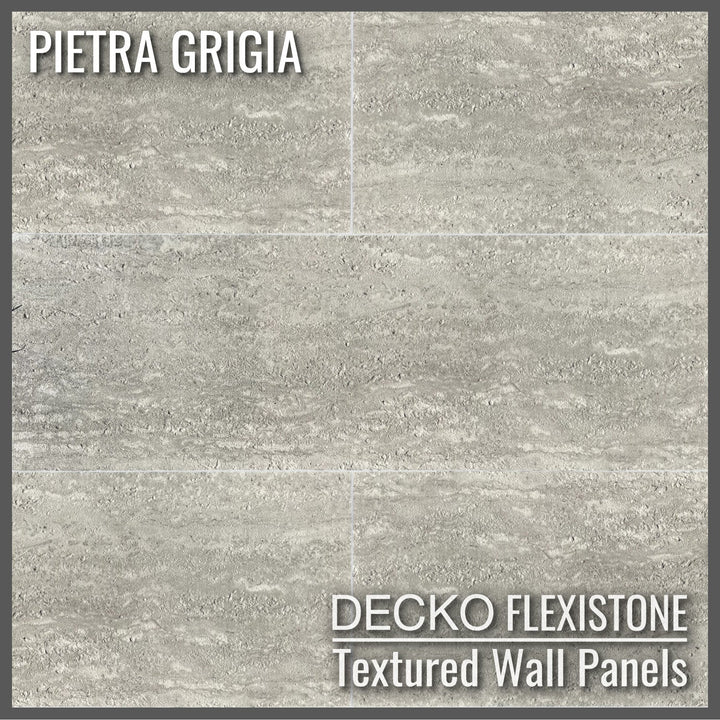 DECKO Flexistone hajlékony kőpanelek – <b>PIETRA GRIGIA</b> – 16 darabos doboz (900 x 300 mm-es panelek)