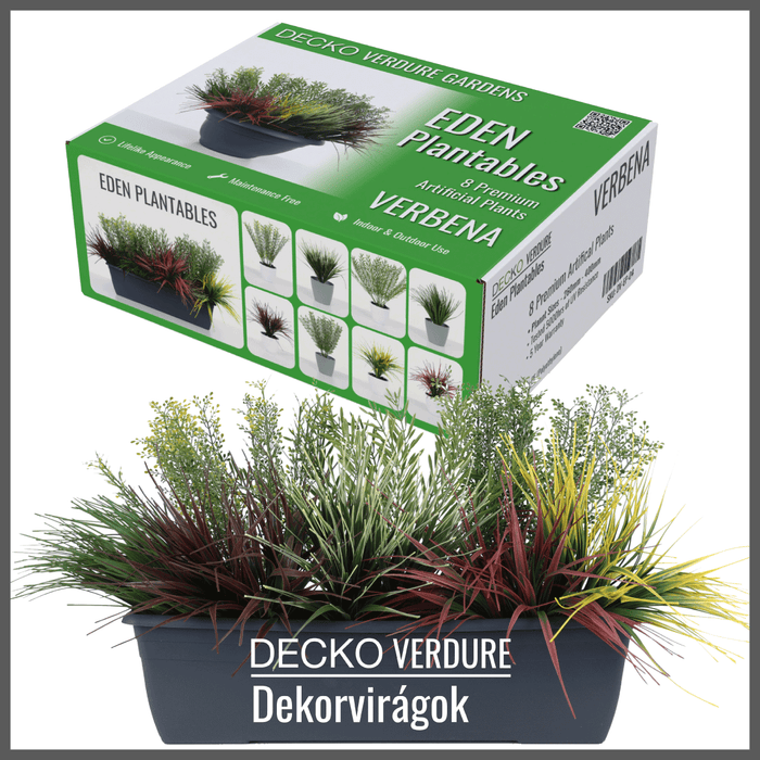 <b>DECKO Verdure Eden</b> ültethető - <b>VERBENA </b>- 8 db-os műnövény szett