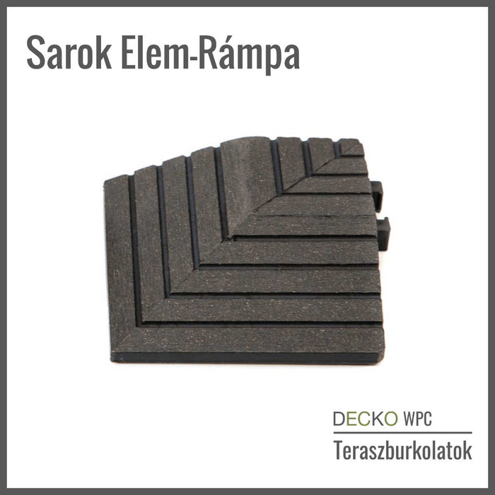 Sarok Rámpa Elem teraszburkolatokhoz - 80/80/20