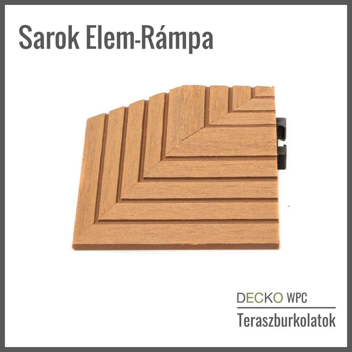 Sarok Rámpa Elem teraszburkolatokhoz - 80/80/20