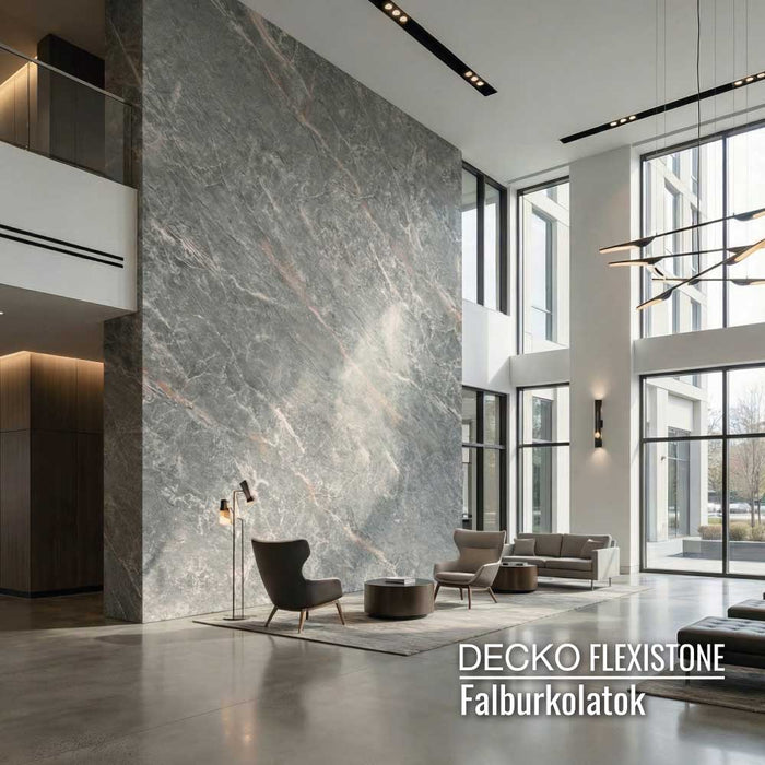 Hajlékony 3D kőhatású falpanelek - <b> DECKO Flexistone - MAXI MARMO</b> - egyedi méretek 3000 × 1200 mm-ig