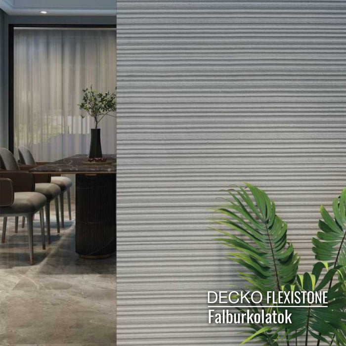 Hajlékony 3D kőhatású falpanelek - <b> DECKO Flexistone - MAXI RIGATO</b> - egyedi méretek 3000 × 1200 mm-ig