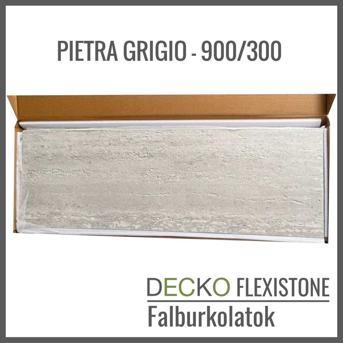 DECKO Flexistone hajlékony kőpanelek – <b>PIETRA GRIGIA</b> – 16 darabos doboz (900 x 300 mm-es panelek)