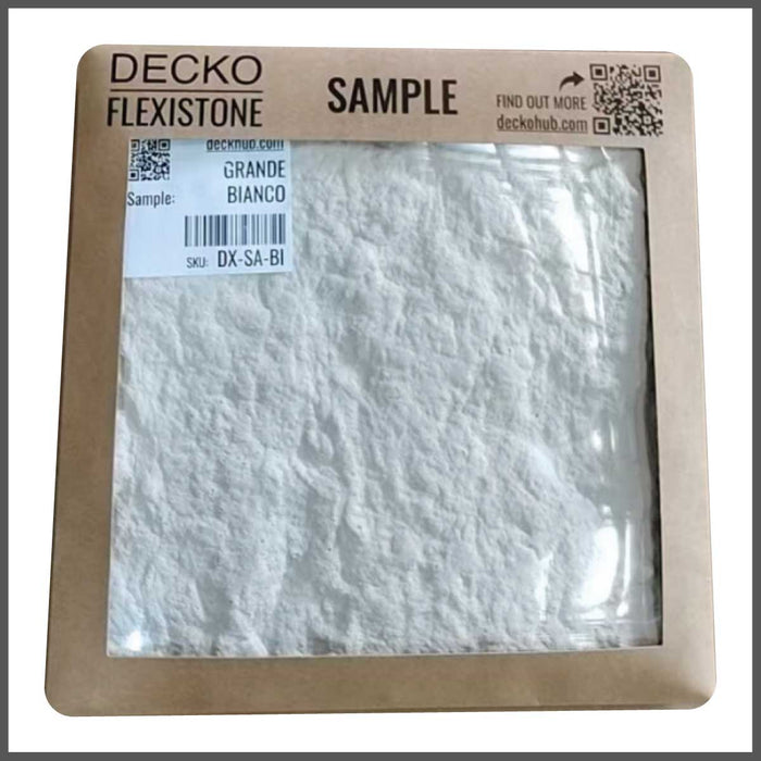 DECKO Flexistone hajlékony kőpanelek – <b>GRANDE BIANCO</b> – 5 darabos doboz (1200x600mm-es panelek)