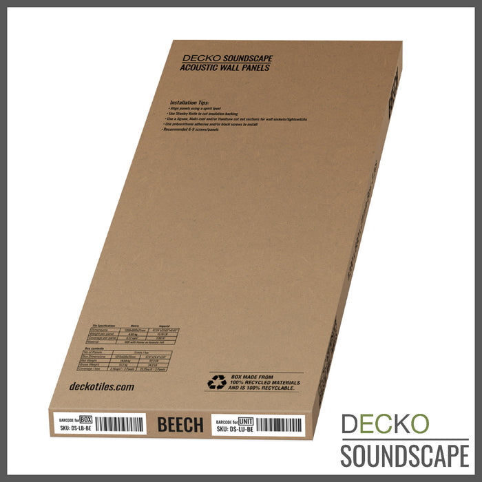 DECKO <b>SOUNDSCAPE</b> Akusztikus falpanel - 3 db hosszú panel/doboz (<b>Válassz színt</b>) (21.500 Ft-m2)