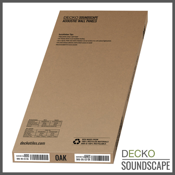 DECKO <b>SOUNDSCAPE</b> Akusztikus falpanel - 3 db hosszú panel/doboz (<b>Válassz színt</b>) (21.500 Ft-m2)