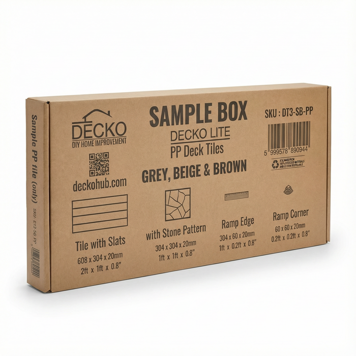 Teraszburkolat MINTACSOMAG - összepattintható polipropilén padló | DECKO LITE PP