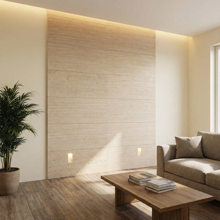 Hajlékony 3D kőhatású falpanelek – <b>PIETRA TRAVERTINO</b> - 16 db-os csomag (900 × 300 mm-es panelek) – 4,32 m² | DECKO Flexistone