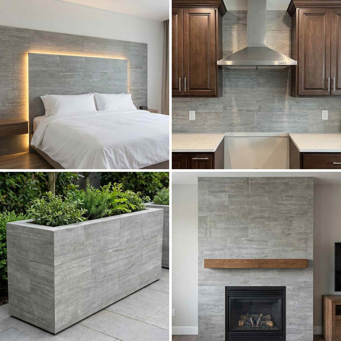 Hajlékony 3D kőhatású falpanelek – <b>PIETRA GRIGIA</b> – 16 db-os csomag (900 × 300 mm-es panelek) – 4,32 m² | DECKO Flexistone