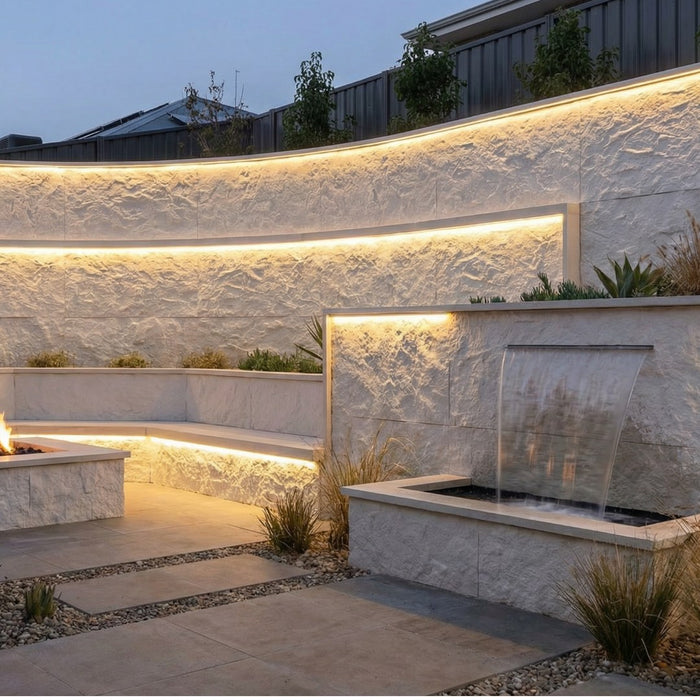 Hajlékony 3D kőhatású falpanelek – <b>GRANDE BIANCO</b> – 5 db-os csomag (1200x600mm-es panelek) - 3,6 m² | DECKO Flexistone