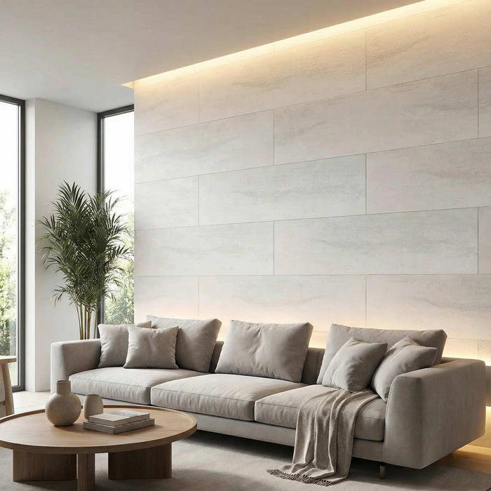 Hajlékony 3D kőhatású falpanelek - <b>PIETRA ALBA</b> - 16 db-os csomag (900 × 300 mm-es panelek) – 4,32 m² | DECKO Flexistone