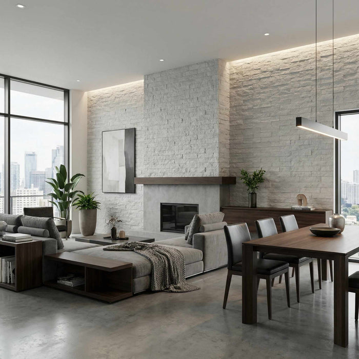 Hajlékony 3D kőhatású falpanelek – <b>BRICO NATURALE</b> – 12 db egymásba illeszkedő, öntapadós panel egy dobozban – 1,08 m² | DECKO FlexiStone