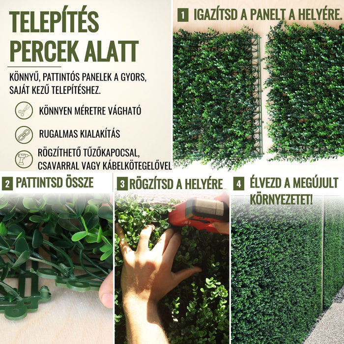 DECKO VERDURE Zöldfal - EVERGREEN - 500mm x 500mm (18.800 Ft-m2)