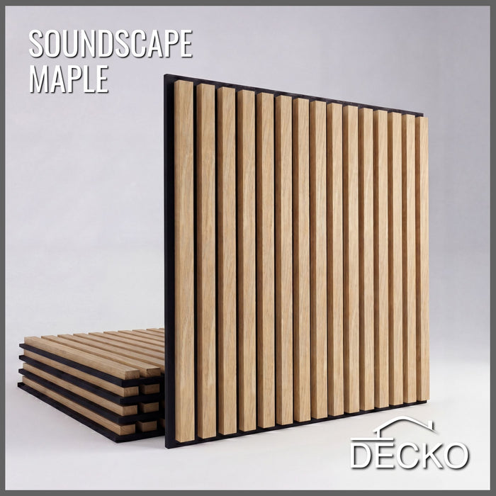Akusztikus Falpanel – Hangelnyelő, Faerezetes – <b>MAPLE Négyzet</b> - (5 db/doboz - 600×600x21 mm - <b>1,8 m<sup>2</sup></b>) | DECKO SOUNDSCAPE