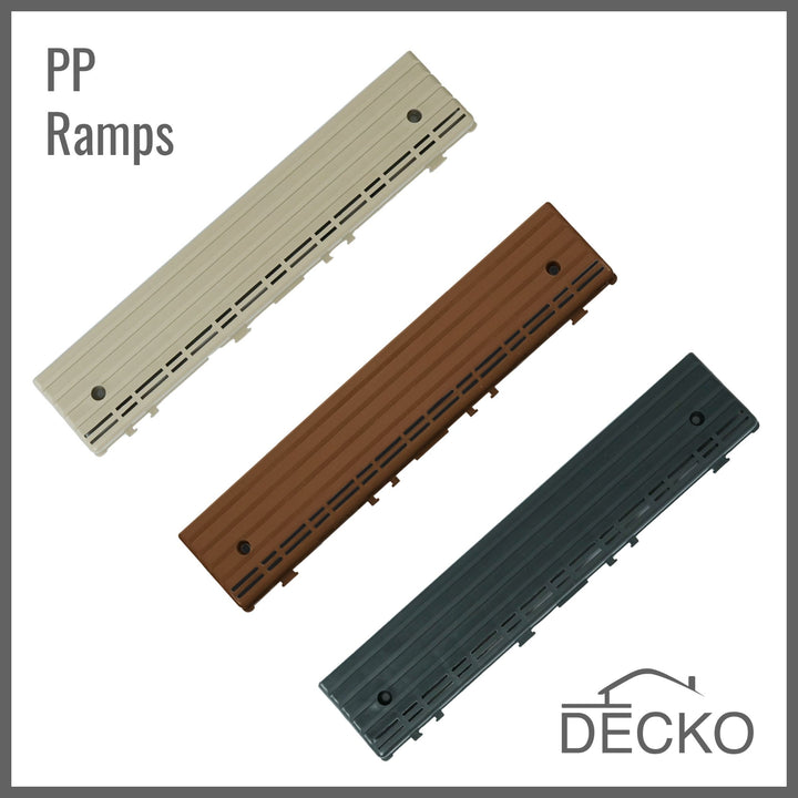 Teraszburkolat Rámpaelem - PP járólaphoz | DECKO Lite (304x60x20 mm) - (Egy darab)