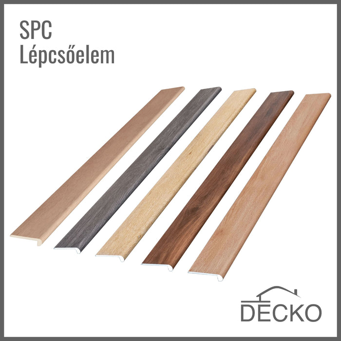 Lépcsőelem – SPC Hibrid Vinyl Padlóhoz | DECKO - (1220×115×24 mm) - Válassz színt