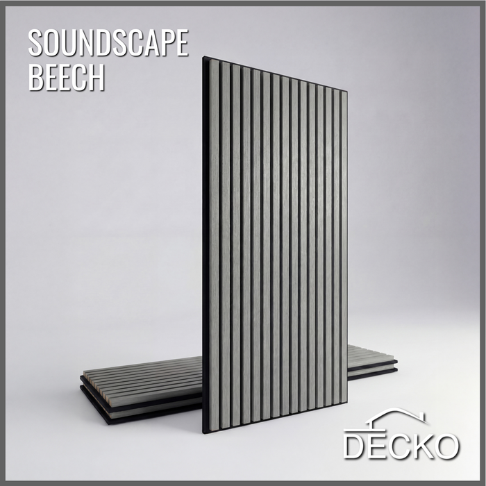 Akusztikus Falpanel – Hangelnyelő, Faerezetes – <b>BEECH Hosszú</b> (3 db/doboz - 1200×600x21 mm - <b>2,16 m<sup>2</sup></b>) | DECKO SOUNDSCAPE