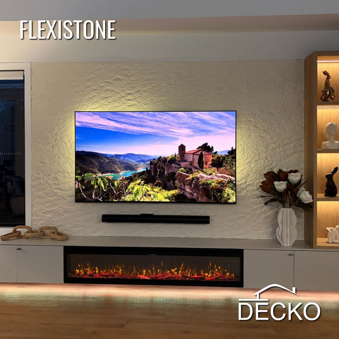 Hajlékony 3D kőhatású falpanelek MINTA - GRANDE BIANCO | DECKO Flexistone - Ingyenes szállítás