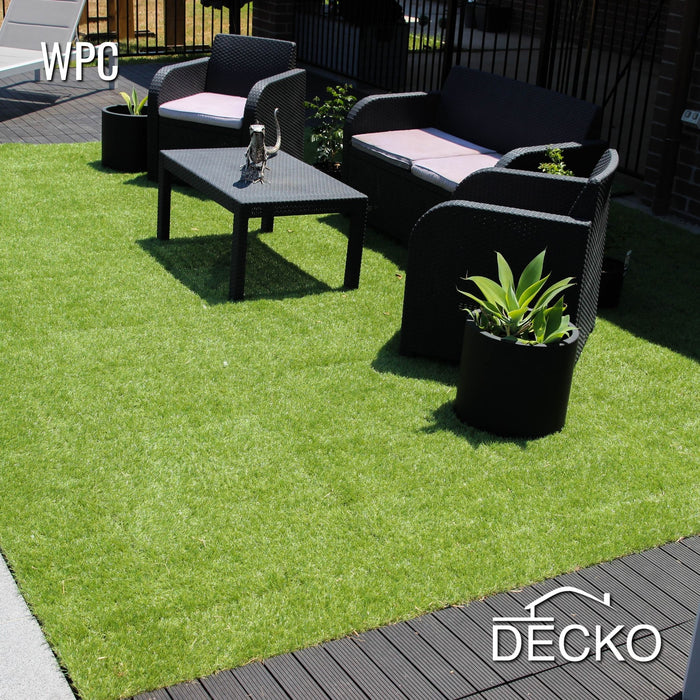 Műfű Teraszburkolat - Prémium összepattintható járólap | DECKO ( 300x300x20 mm) - (Egy darab)