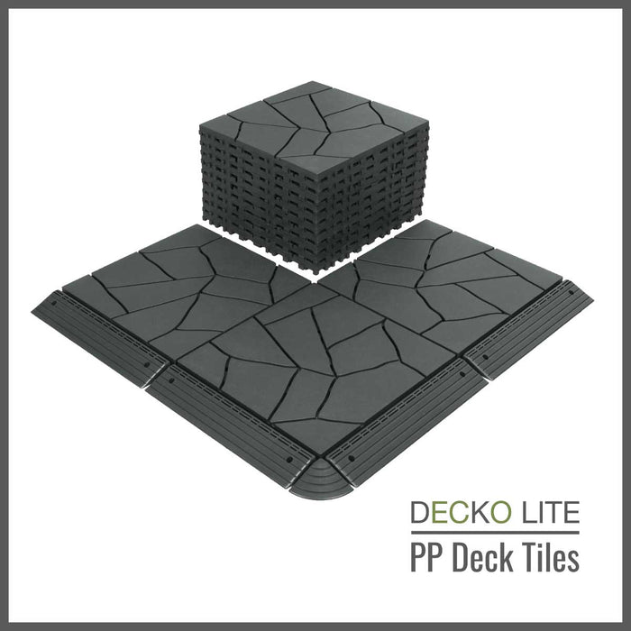 Teraszburkolat Sarokelem - PP járólaphoz | DECKO Lite (60x60x20 mm) - (Egy darab)